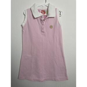 Childrens 6-7 Years The Championships Wimbledon Pink Sleeveless Polo White Trim